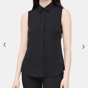 Theory Sleeveless Silk Shirt NWOT